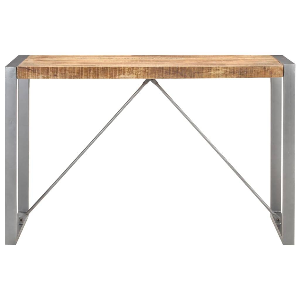 vidaXL Esstisch 120x60x75 cm Raues Mango-Massivholz