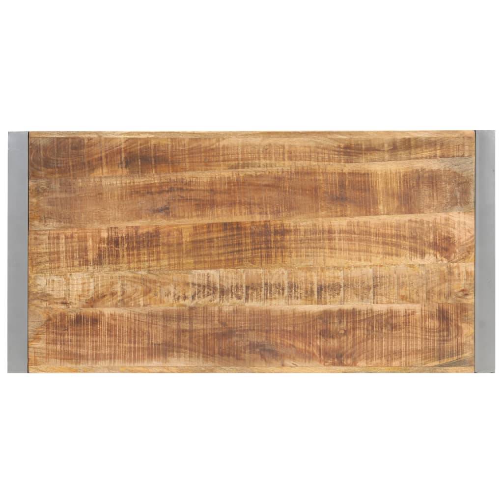 vidaXL Esstisch 120x60x75 cm Raues Mango-Massivholz