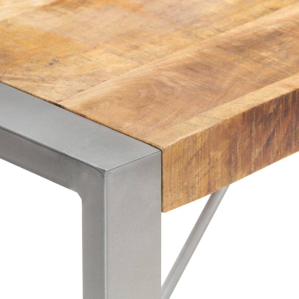 vidaXL Esstisch 120x60x75 cm Raues Mango-Massivholz