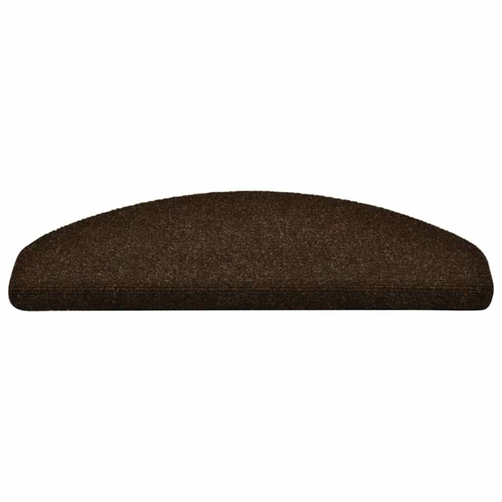 vidaXL Treppenmatten Selbstklebend 15 Stk. Braun 65x21x4cm Nadelvlies