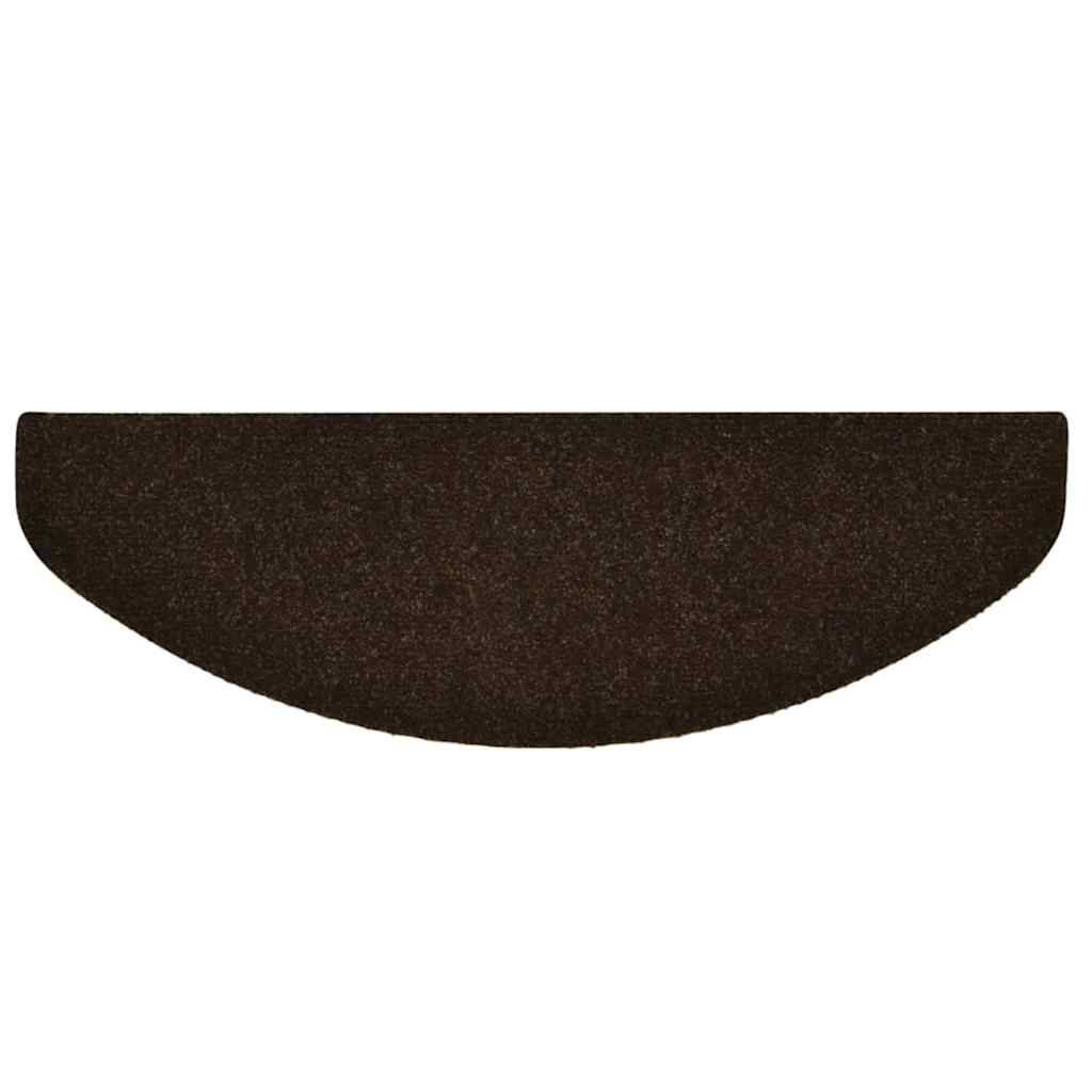 vidaXL Treppenmatten Selbstklebend 15 Stk. Braun 65x21x4cm Nadelvlies