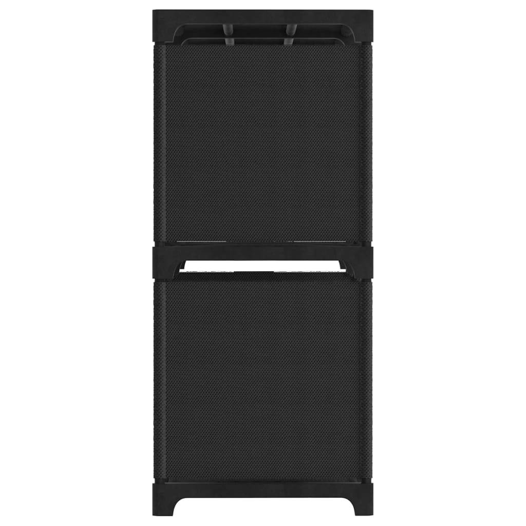vidaXL Würfel-Regal 4 Fächer Schwarz 69x30x72,5 cm Stoff