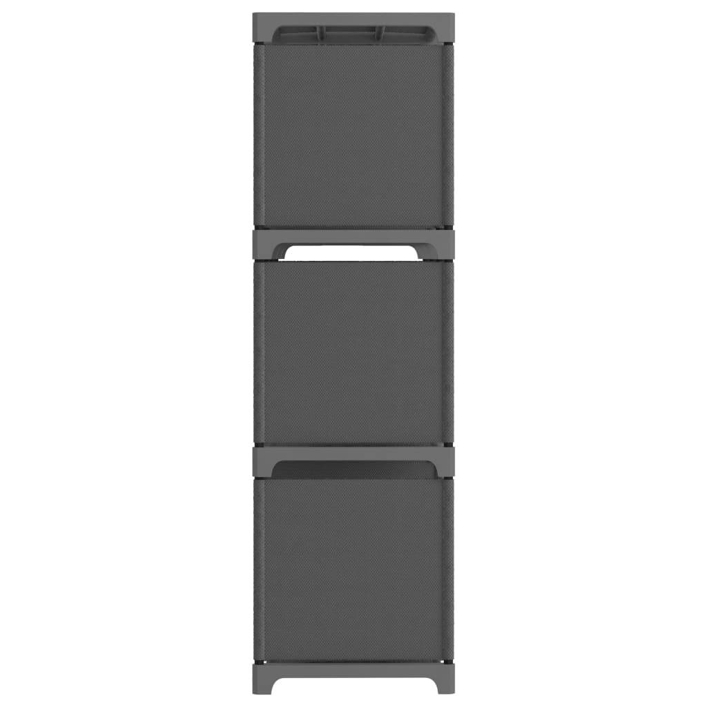 vidaXL Würfelregal mit 9 Fächern Grau 103x30x107,5 cm Stoff