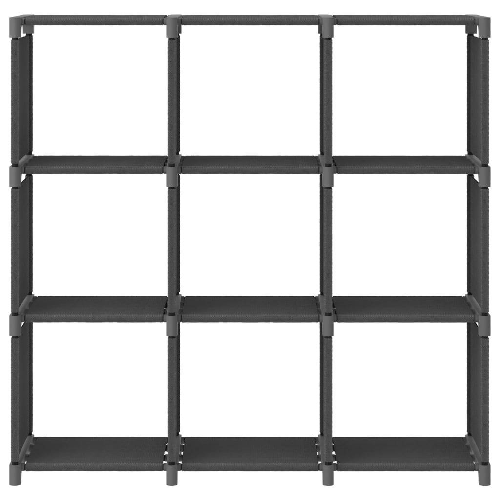 vidaXL Würfelregal mit 9 Fächern Grau 103x30x107,5 cm Stoff