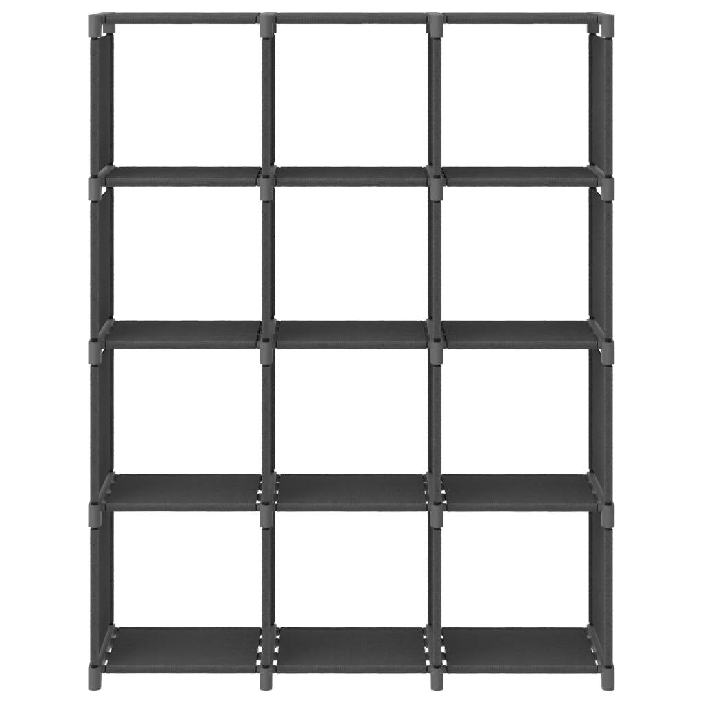 vidaXL Würfel-Regal 12 Fächer Grau 103x30x141 cm Stoff
