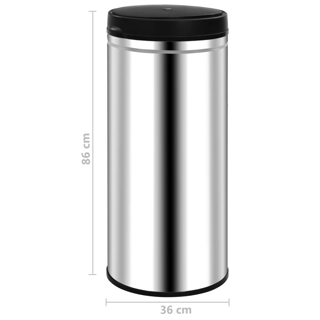 vidaXL Automatischer Sensor-Mülleimer 80 L Edelstahl