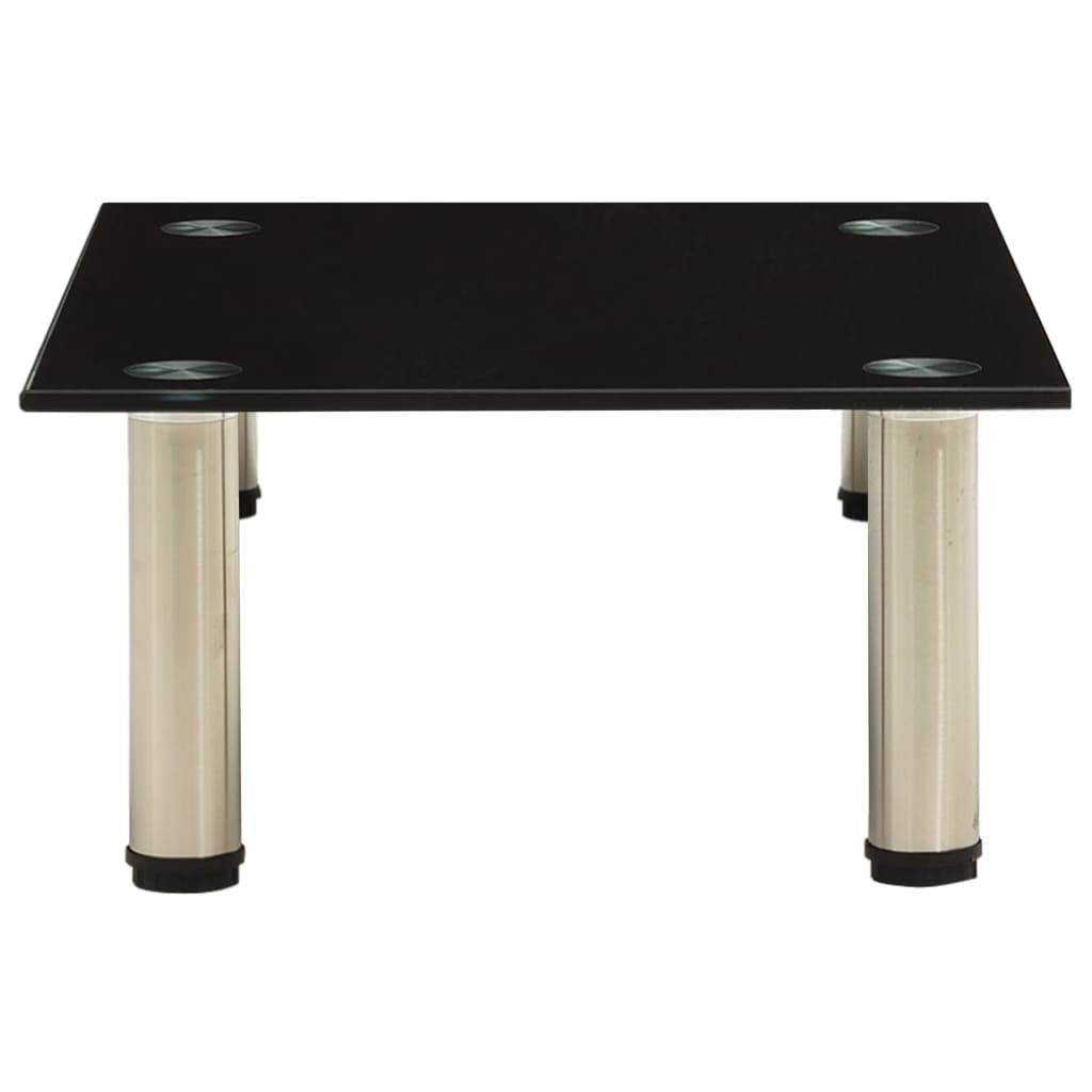vidaXL TV-Tisch 40x35x17 cm Schwarz Hartglas