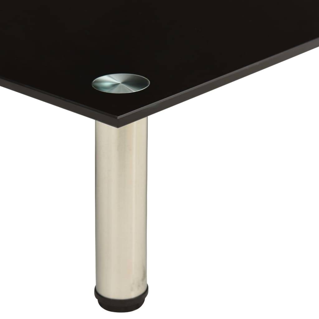 vidaXL TV-Tisch 80x35x17 cm Schwarz Hartglas