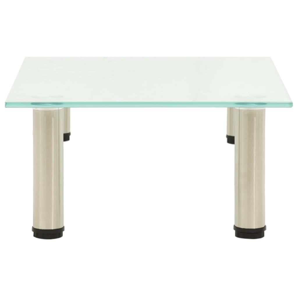vidaXL TV-Tisch 40x35x17 cm Satiniertes Hartglas