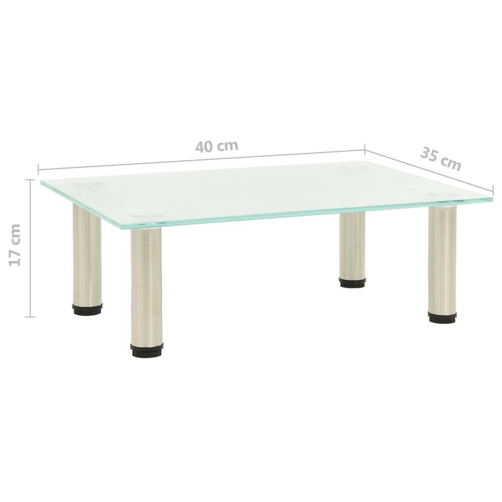vidaXL TV-Tisch 40x35x17 cm Satiniertes Hartglas
