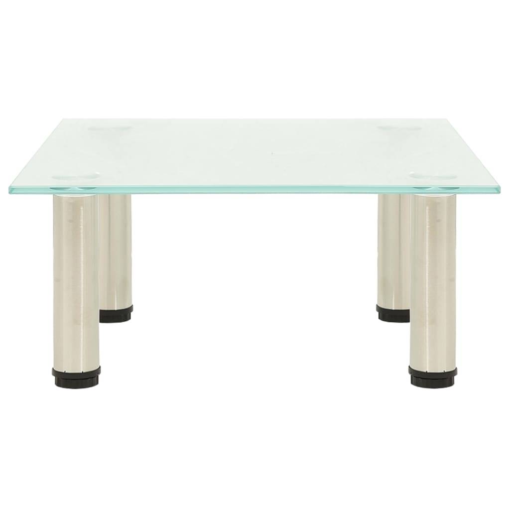 vidaXL TV-Tisch 40x35x17 cm Satiniertes Hartglas