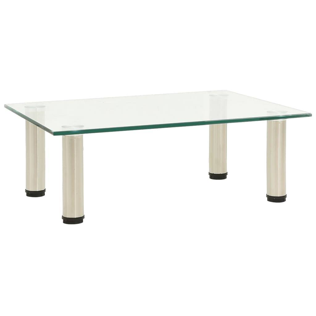 vidaXL TV-Tisch 40x35x17 cm Transparentes Hartglas