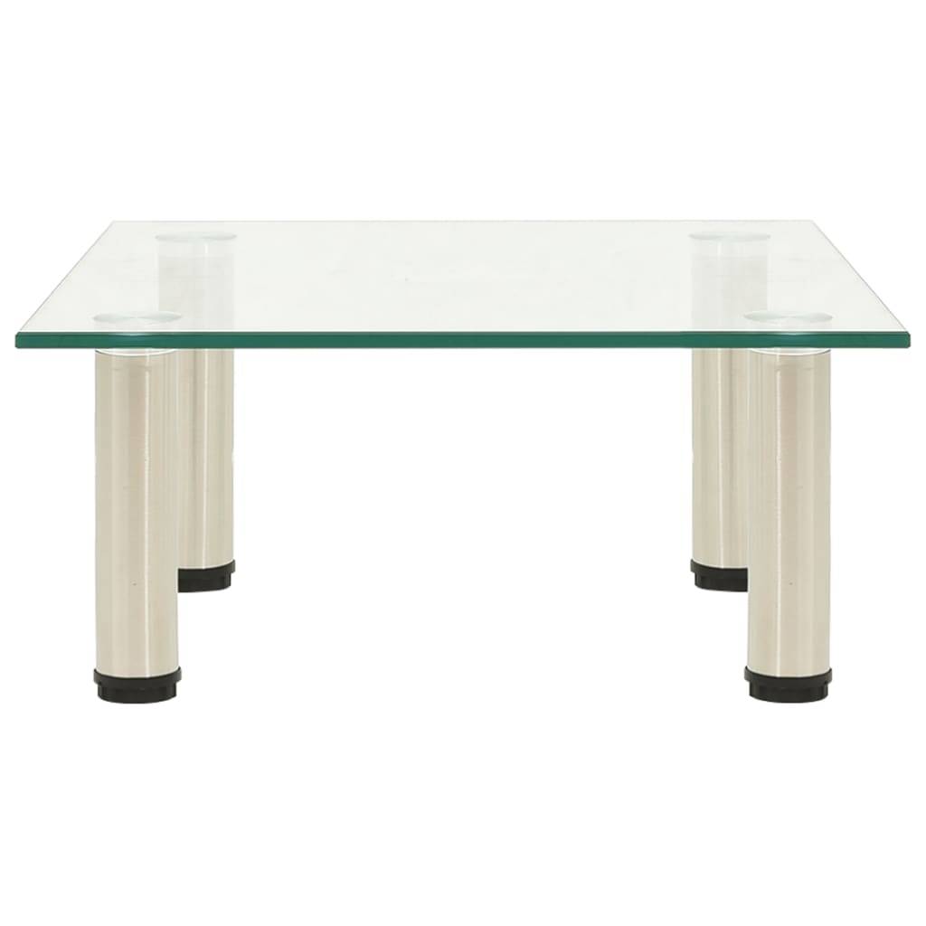 vidaXL TV-Tisch 40x35x17 cm Transparentes Hartglas