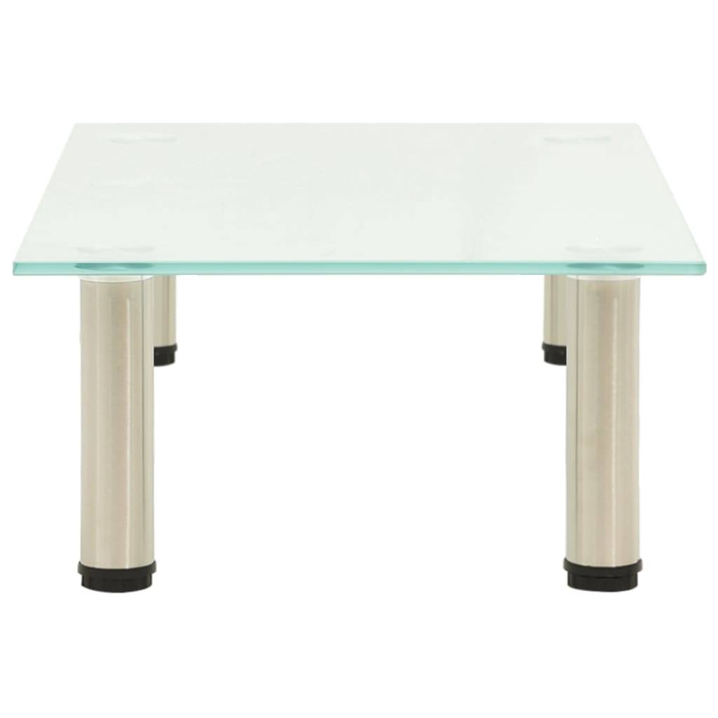 vidaXL TV-Tisch 60x35x17 cm Satiniertes Hartglas