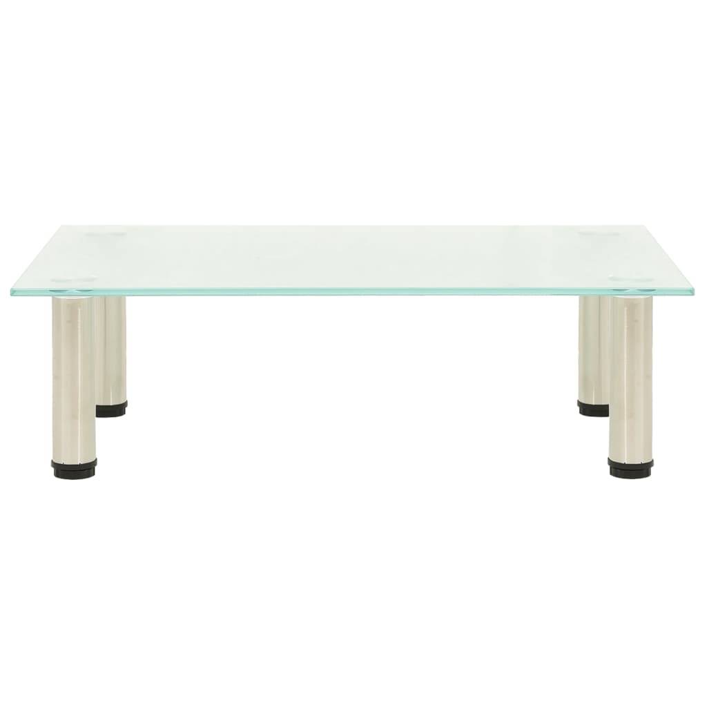 vidaXL TV-Tisch 60x35x17 cm Satiniertes Hartglas