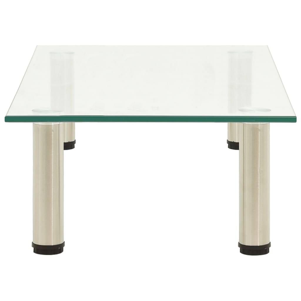 vidaXL TV-Tisch 60x35x17 cm Transparentes Hartglas