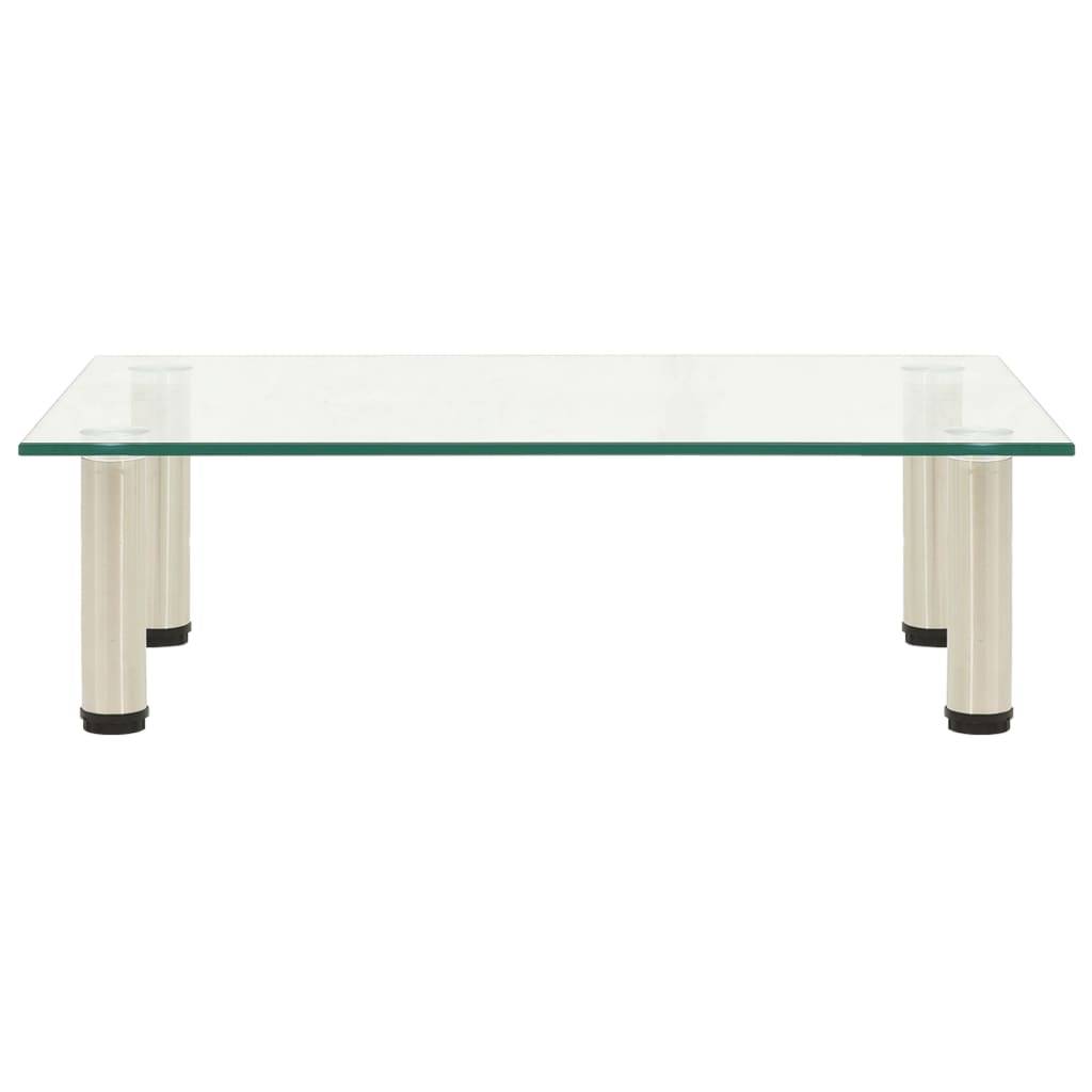 vidaXL TV-Tisch 60x35x17 cm Transparentes Hartglas