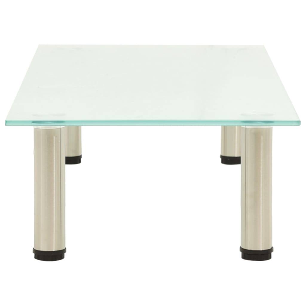 vidaXL TV-Tisch 80x35x17 cm Satiniertes Hartglas