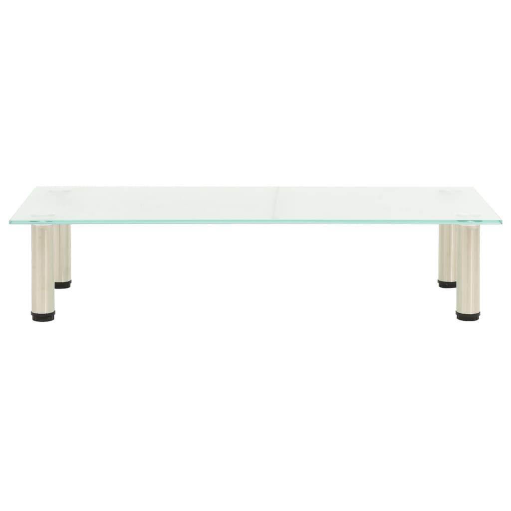 vidaXL TV-Tisch 80x35x17 cm Satiniertes Hartglas