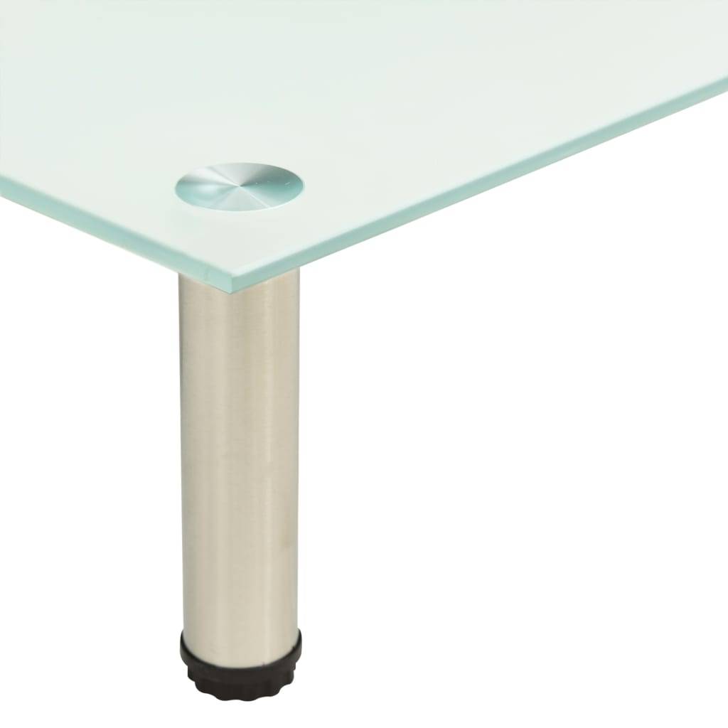 vidaXL TV-Tisch 80x35x17 cm Satiniertes Hartglas