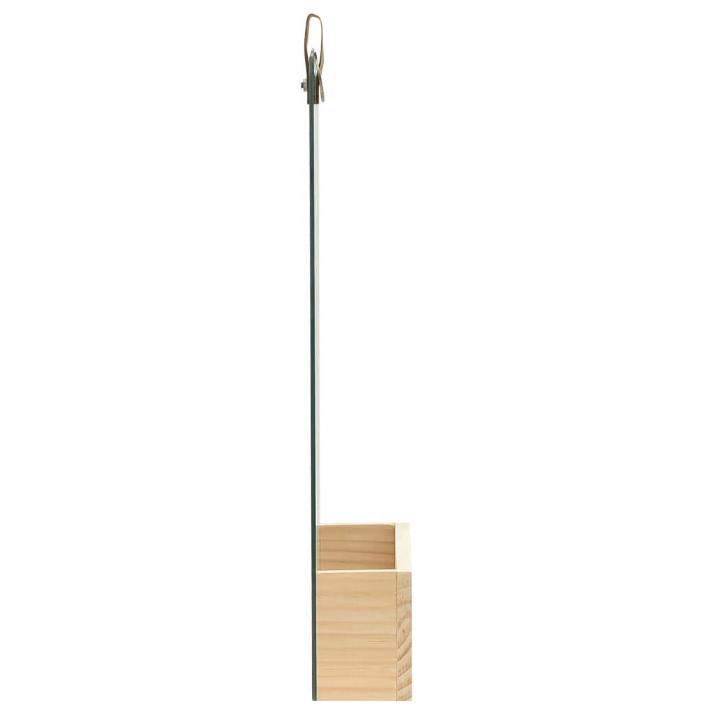 vidaXL Wandspiegel Kiefer Massivholz 23x39,5 cm
