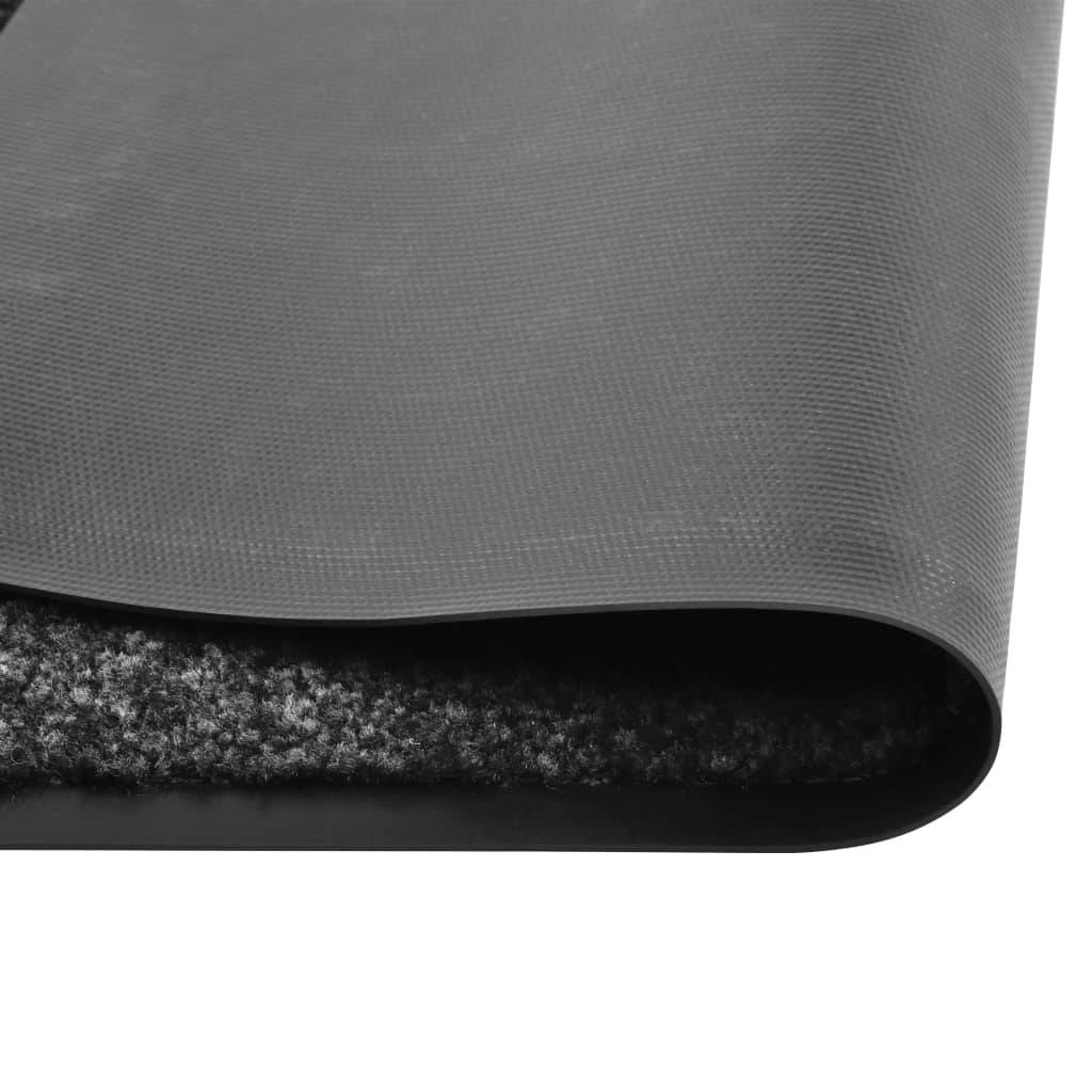 vidaXL Fußmatte Waschbar Schwarz 40x60 cm