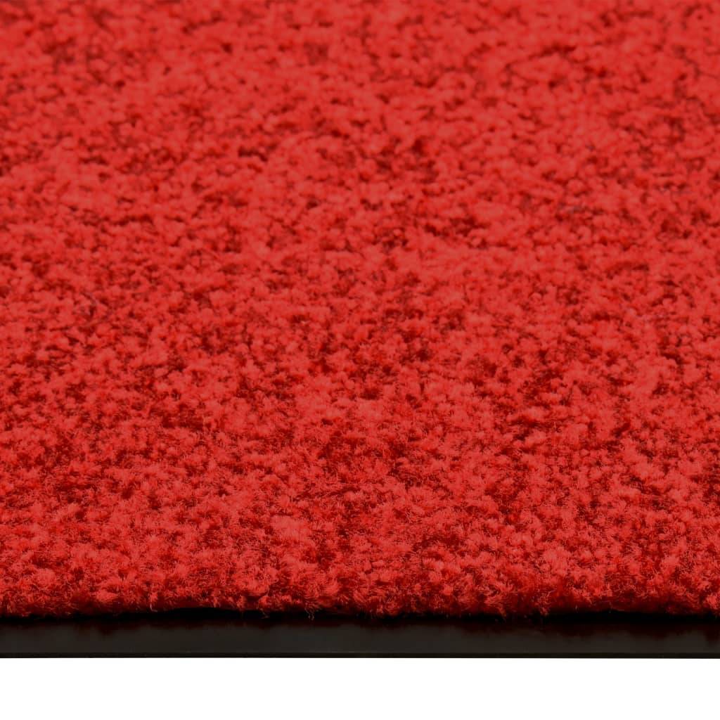 vidaXL Fußmatte Waschbar Rot 120x180 cm
