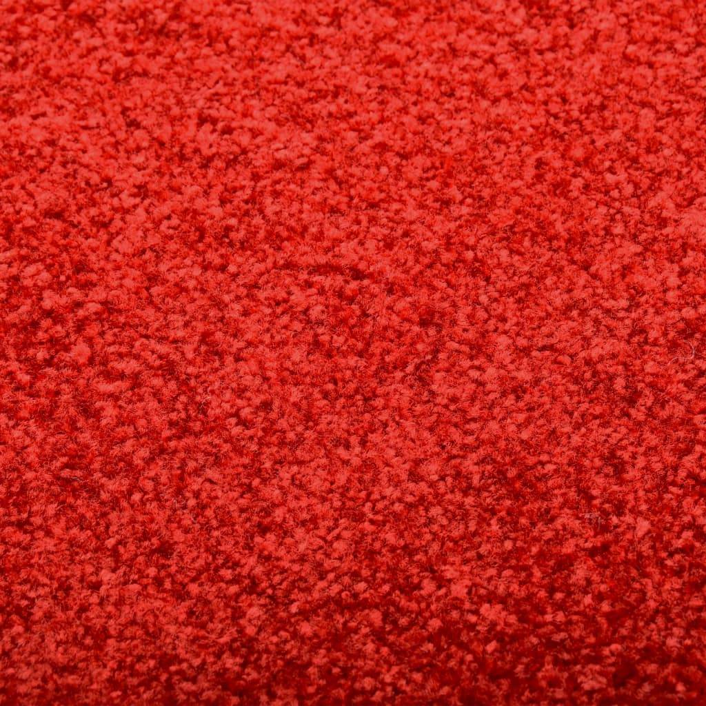vidaXL Fußmatte Waschbar Rot 120x180 cm