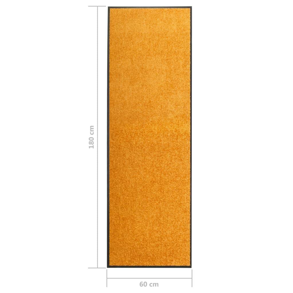 vidaXL Fußmatte Waschbar Orange 60x180 cm