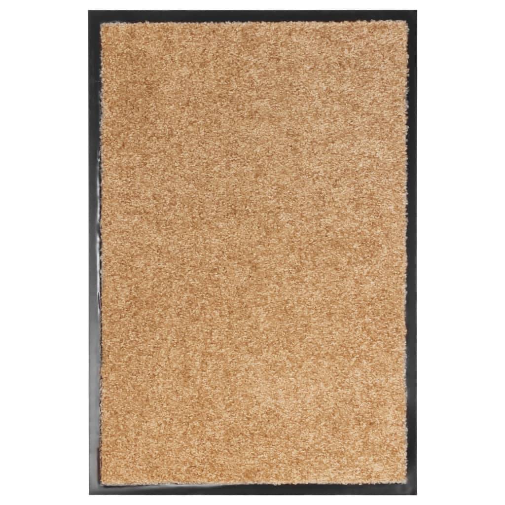 vidaXL Fußmatte Waschbar Creme 40x60 cm