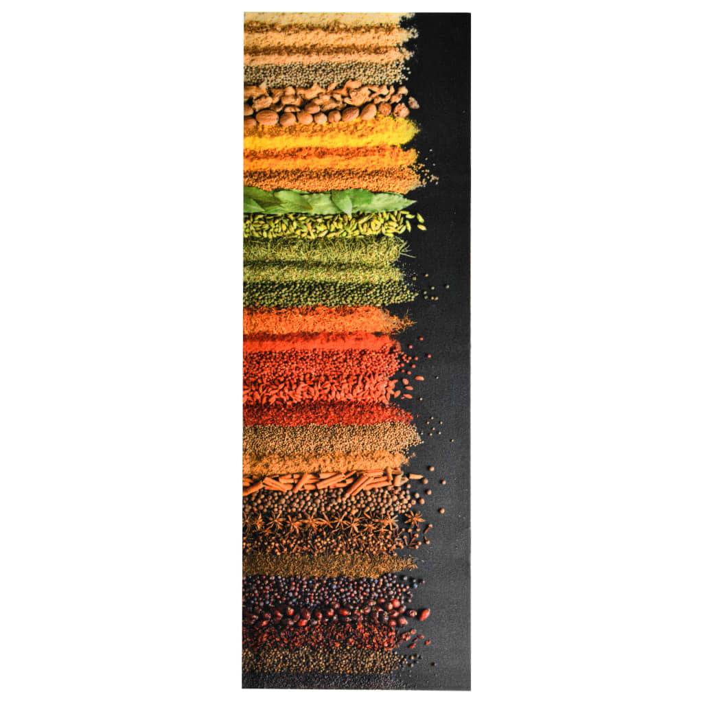vidaXL Küchenbodenmatte Waschbar Gewürze 45x150 cm