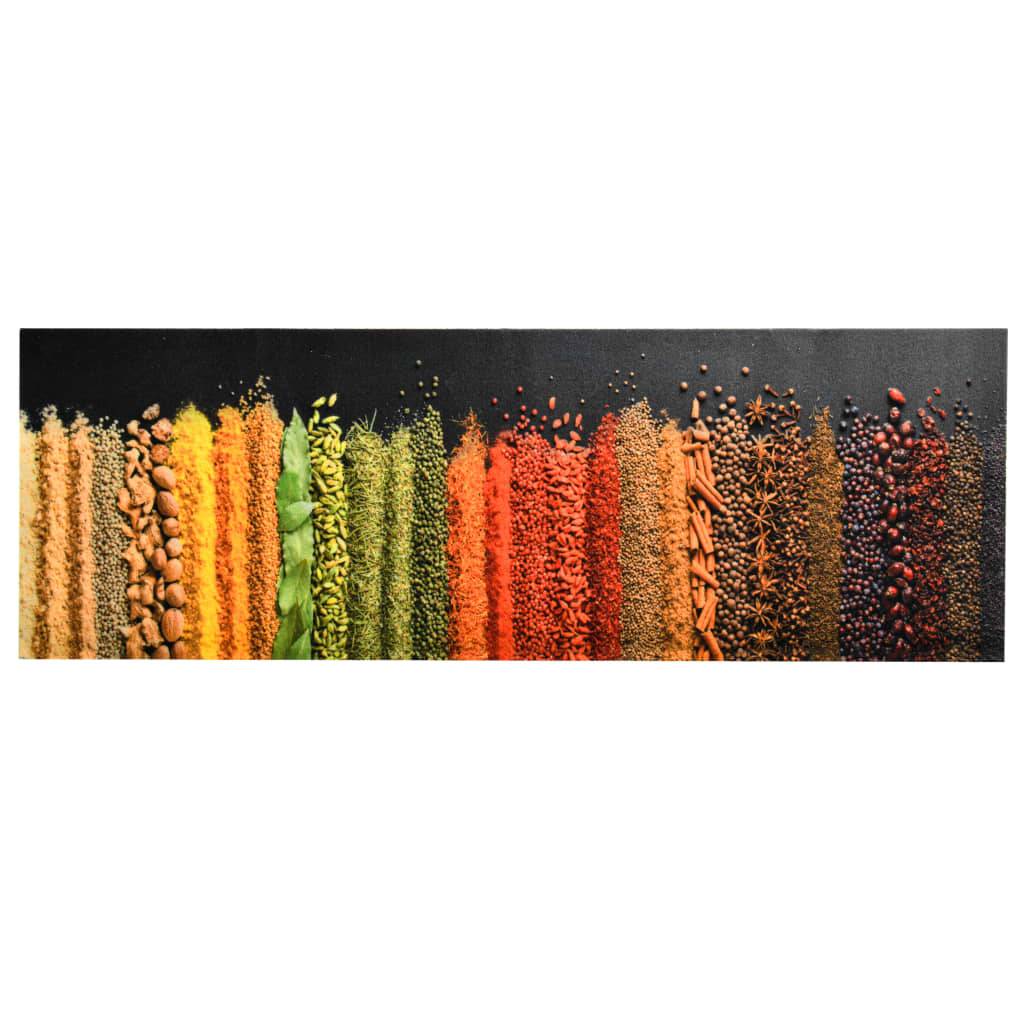 vidaXL Küchenbodenmatte Waschbar Gewürze 45x150 cm