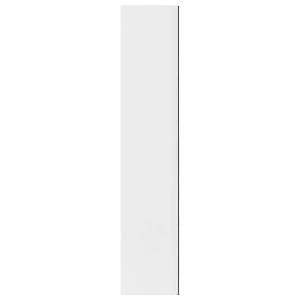 vidaXL Bad-Spiegelschrank Weiß 60x15x75 cm MDF