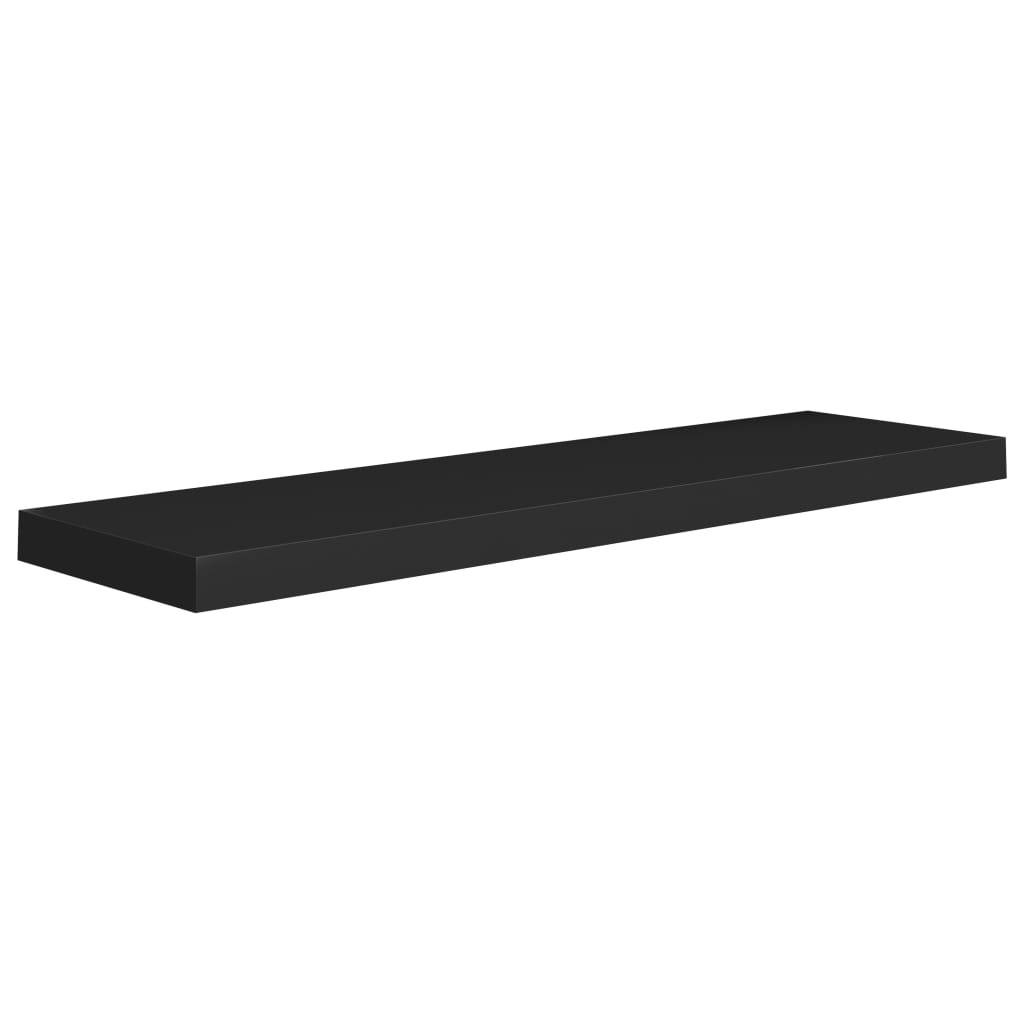 vidaXL Schweberegale 2 Stk. Schwarz 90x23,5x3,8 cm MDF