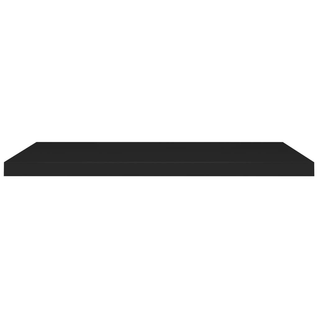 vidaXL Schweberegale 2 Stk. Schwarz 90x23,5x3,8 cm MDF