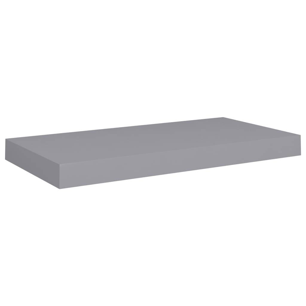 vidaXL Schweberegal Grau 50x23x3,8 cm MDF