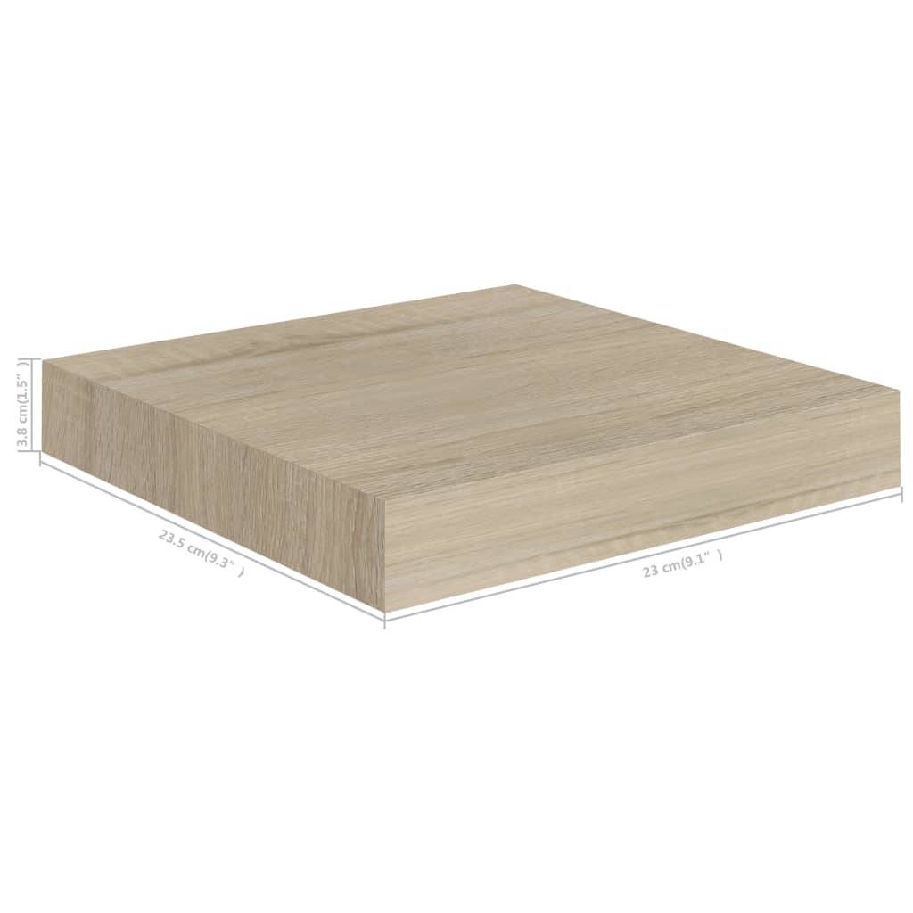 vidaXL Schwebende Wandregale 2 Stk. Eichefarben 23x23,5x3,8cm MDF