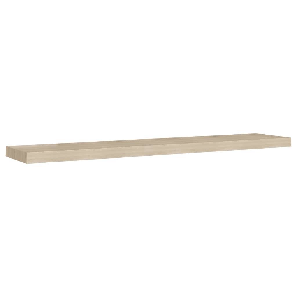 vidaXL Schwebende Wandregale 2 Stk. Eichefarben 120x23,5x3,8 cm MDF