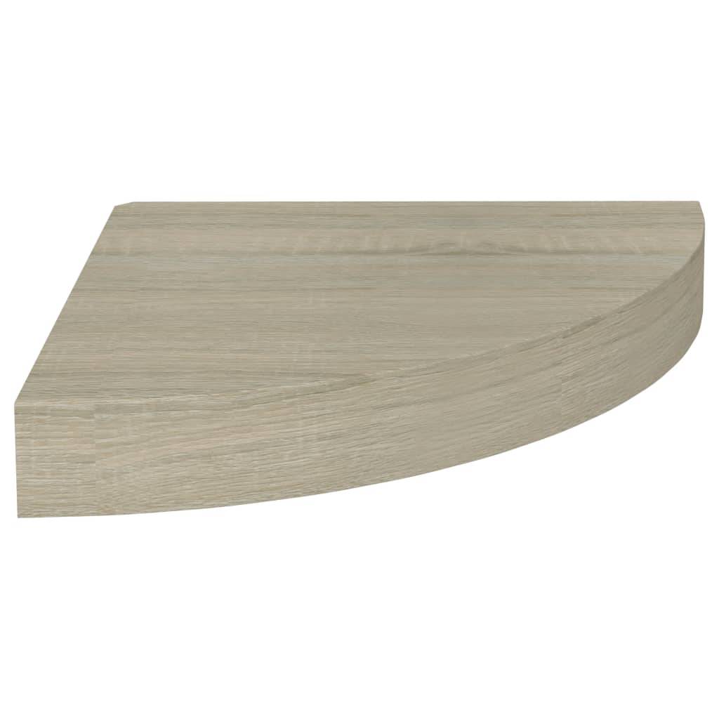 vidaXL Eck-Schweberegale 4 Stk. Eichen-Optik 25x25x3,8 cm MDF