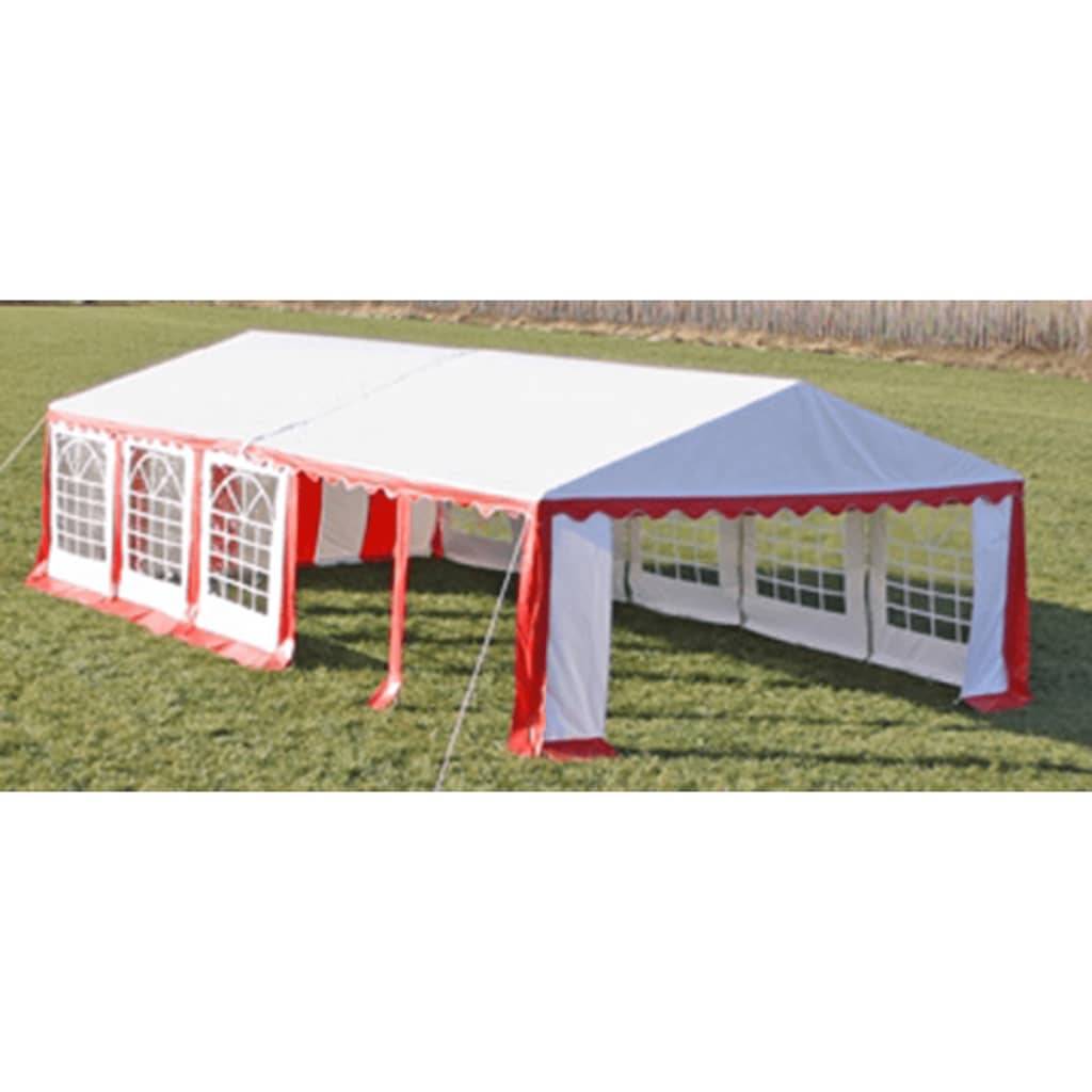 Ersatzdach Dachplane Zeltdach Seitenteile 10 x 5 m Rot&Weiß