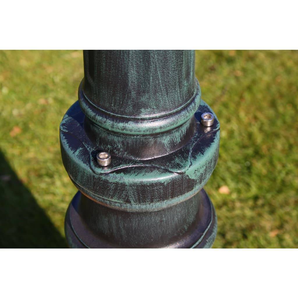 vidaXL Gartenlaterne 2-flammig 215 cm Dunkelgrün/Schwarz Aluminium