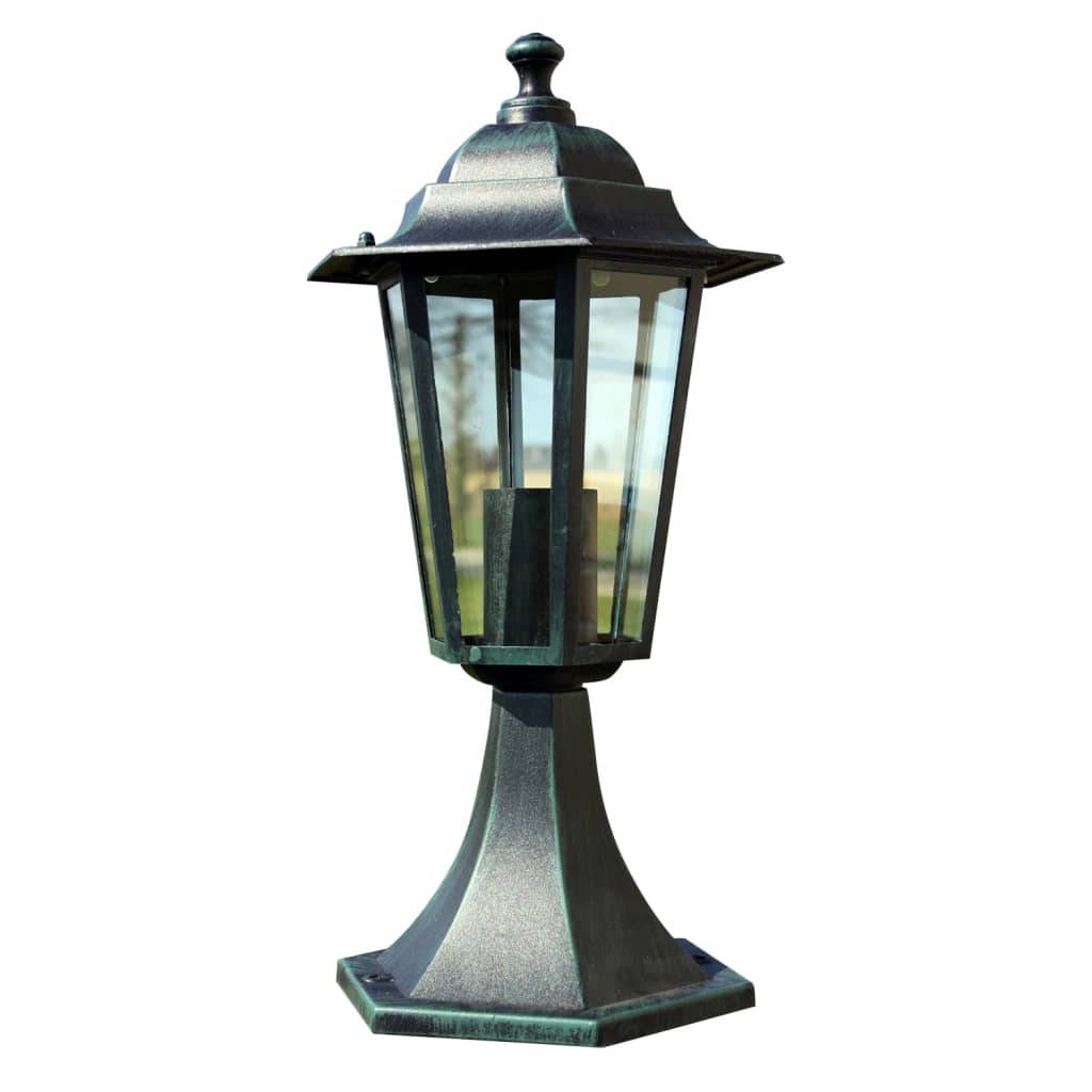 vidaXL Gartenlaterne Dunkelgrün/Schwarz Aluminium