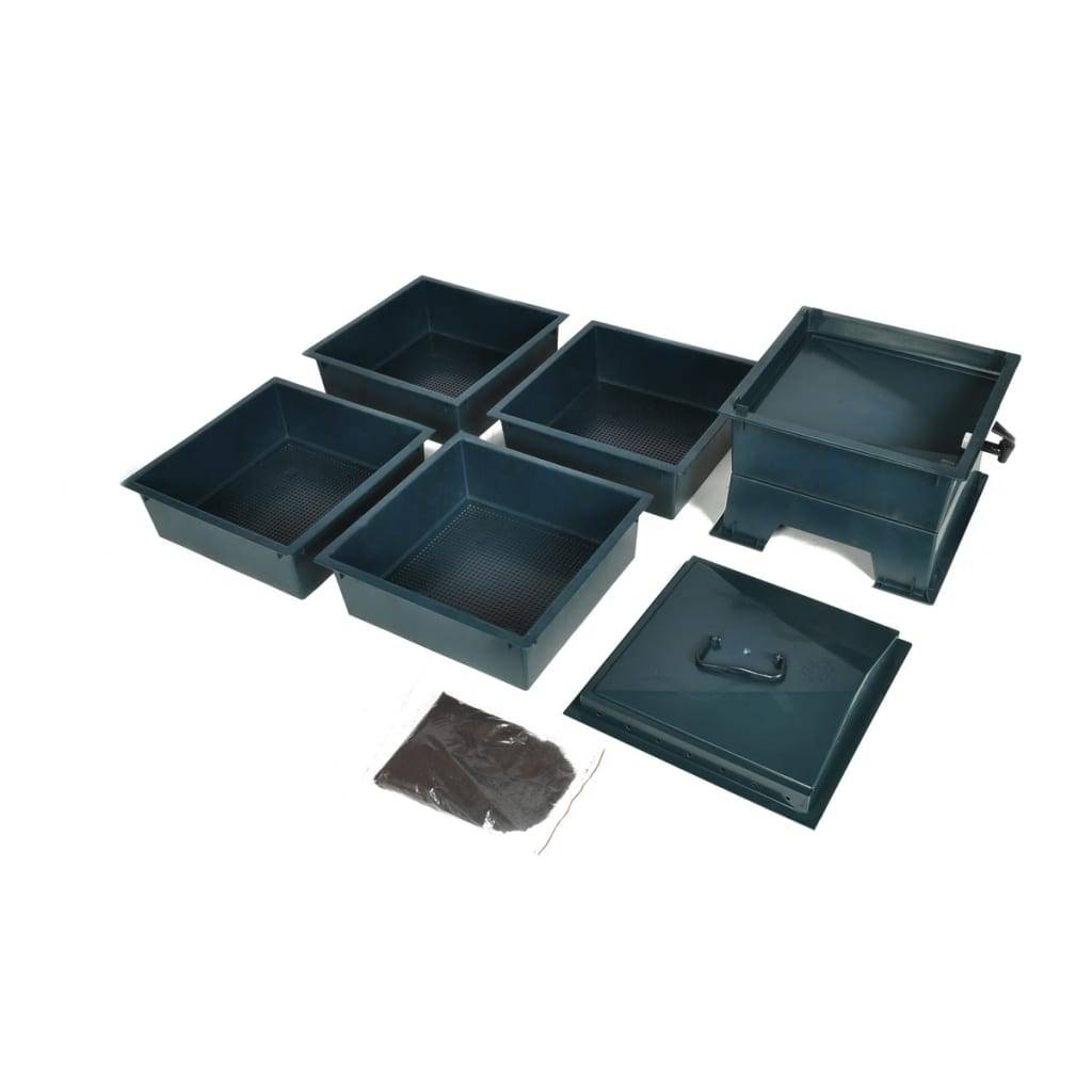 vidaXL Wurmkomposter 4 Fächer 42x42x60 cm