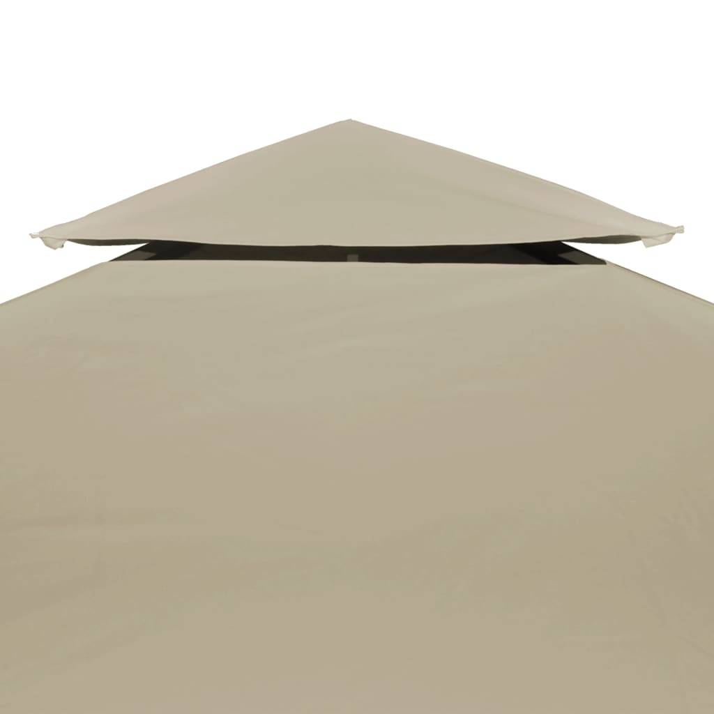 vidaXL Pavillon-Ersatzdach 310 g/m² Beige 3x3 m
