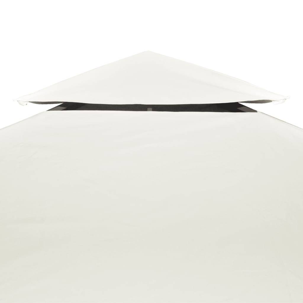 vidaXL Pavillon-Ersatzdach 310 g/m² Cremeweiß 3x4 m
