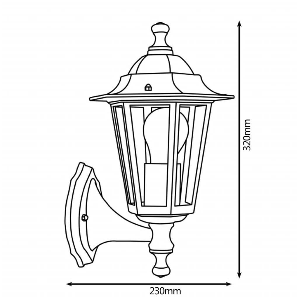 EGLO Außenwandleuchte Laterna 4 Nach Oben Schwarz 22468