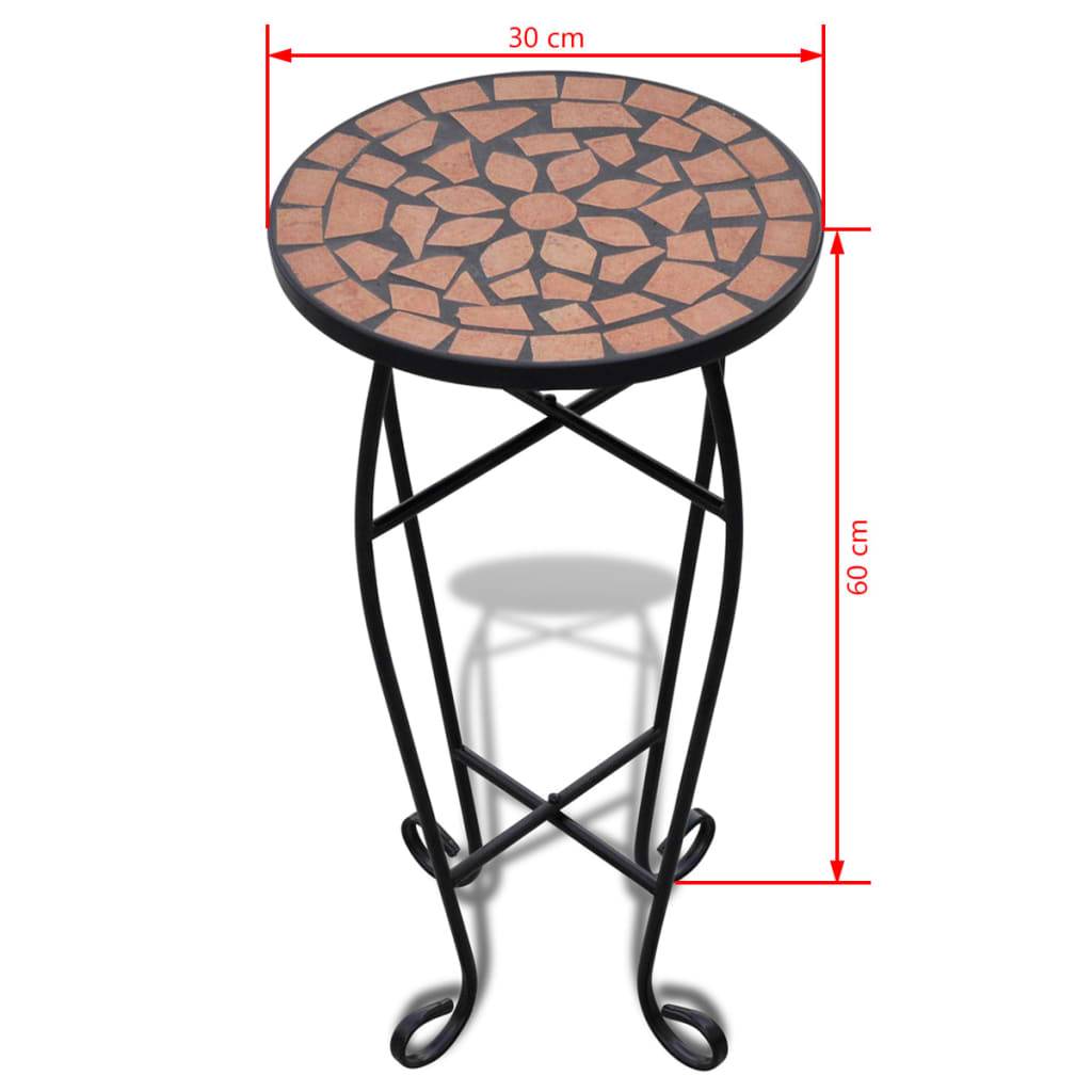 vidaXL Beistelltisch Mosaik Terracotta