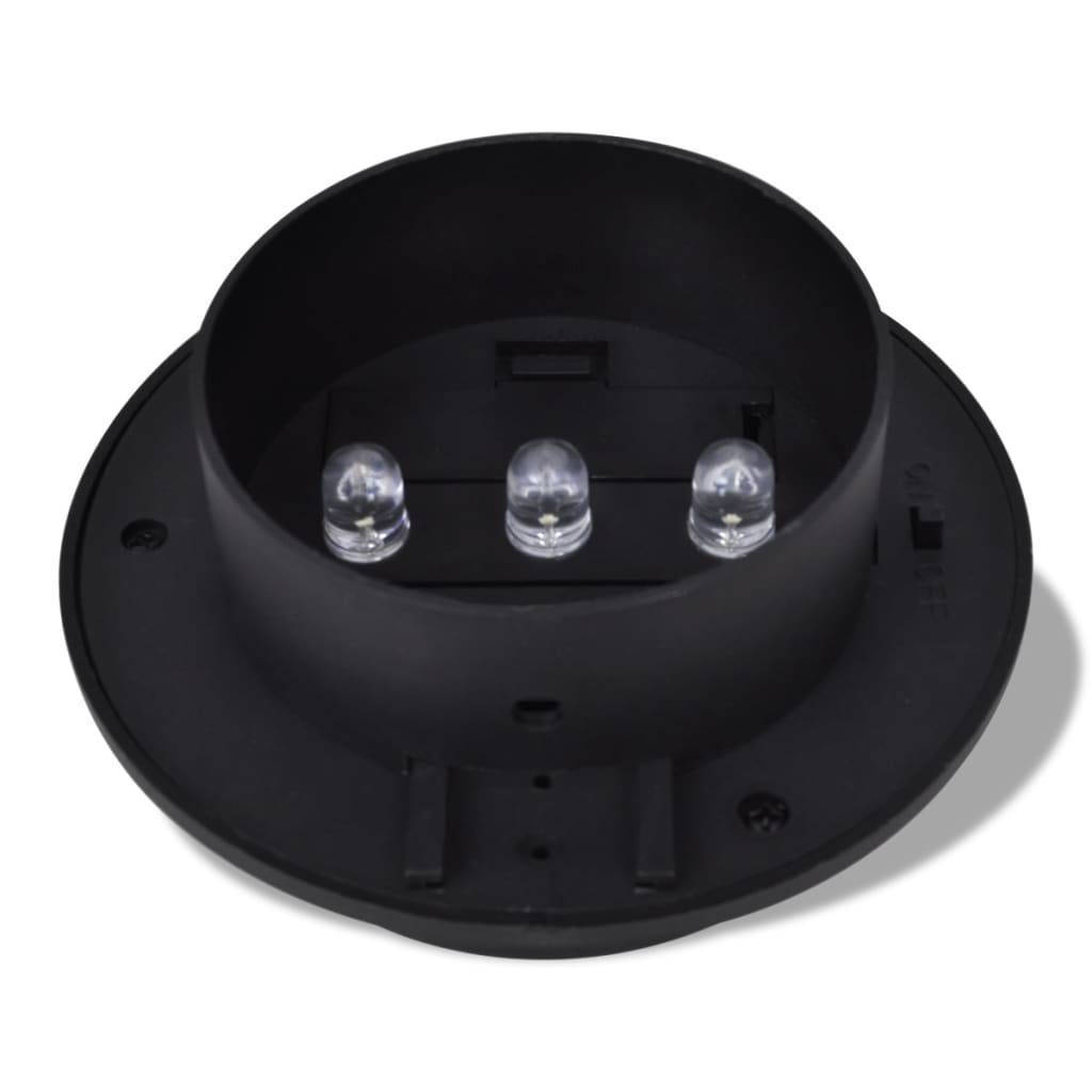 6x Außenlampe Sonnenlichtset Zaunlicht Schwarz