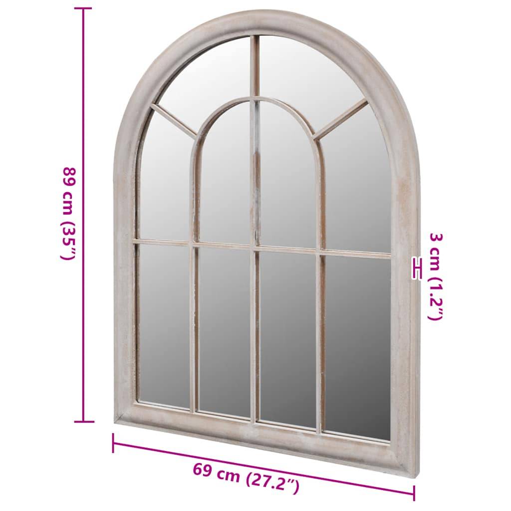 vidaXL Rustikaler Gartenspiegel Bogen 69×89 cm für Indoor und Outdoor