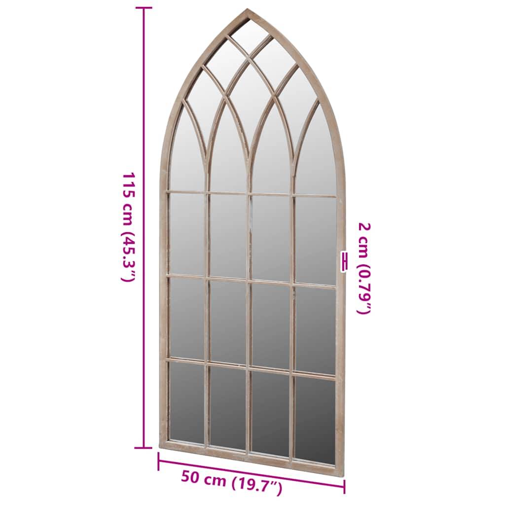 vidaXL Rustikaler Gartenspiegel Bogen 50×115 cm für Indoor und Outdoor